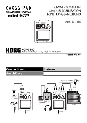 mini-KP Owner's Manual - Korg