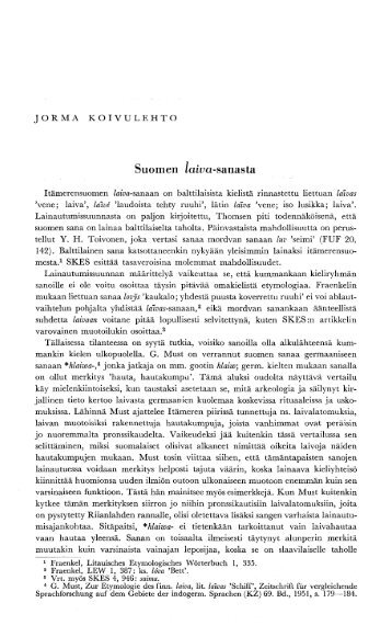 pdf-tiedostona - Kotikielen Seura ja Virittäjä