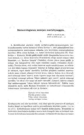 pdf-tiedostona - Kotikielen Seura ja Virittäjä