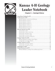 S149 Kansas 4-H Geology Leader Notebook Ch. 2 - K-State ...
