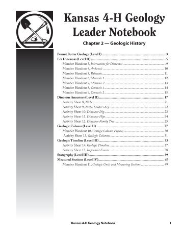 S149 Kansas 4-H Geology Leader Notebook Ch. 2 - K-State ...