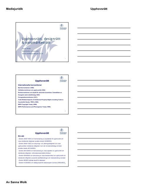 Upphovsratt Designratt Varumarkesratt Pdf 1 8 Mb Kth