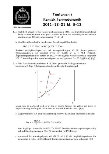 Tentamen 2011-12-21 (pdf 182 kB) - KTH
