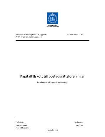 Nr 60 (pdf 737 kB) - Kungliga Tekniska högskolan