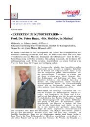 Einladung zum Vortrag - Institut für Kunstgeschichte - Johannes ...