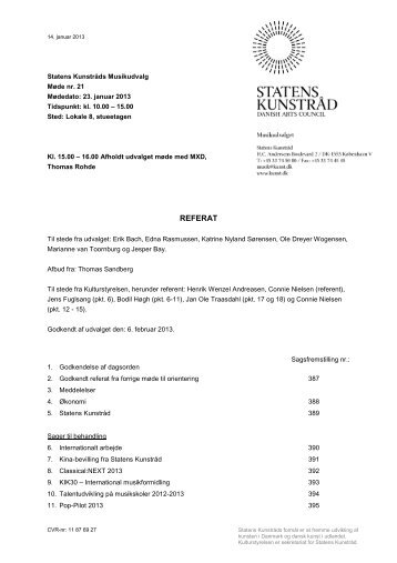 REFERAT - Kunst.dk