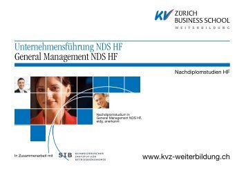 Unternehmensführung NDS HF, General Management NDS HF