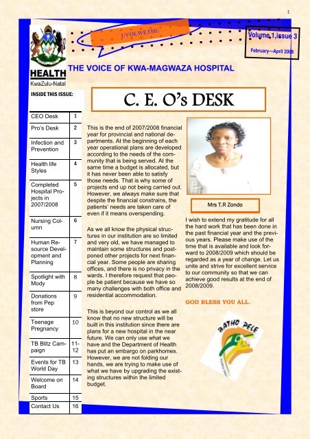 KwaMagwaza newsletter : February - April 2008