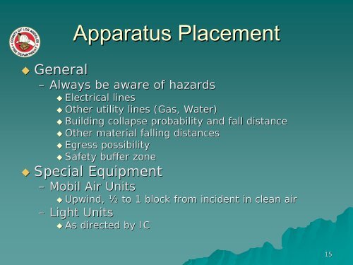 Apparatus Placement