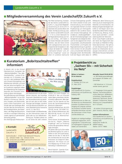 Landkreisbote Nr. 04 vom 17.04.2013 - Landkreis Sächsische ...