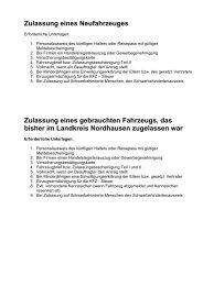 Zulassung eines Neufahrzeuges - Landratsamt Nordhausen