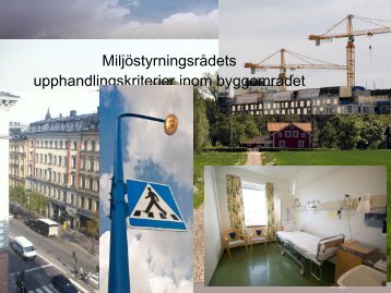 Miljöstyrningsrådets upphandlingskriterier inom byggområdet