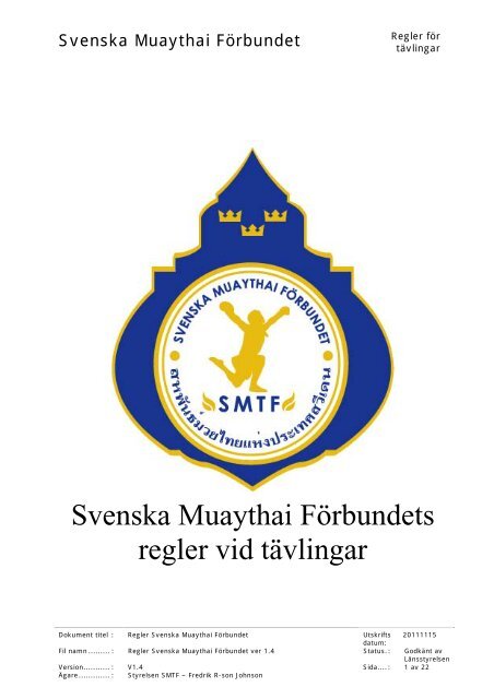 muay thai regler muay thai regler