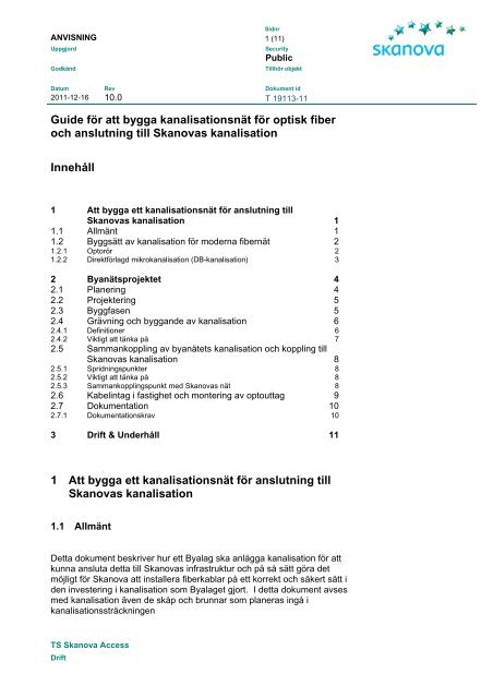 Guide för att bygga Byanät med optisk fiber och ... - Länsstyrelserna