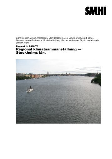 Regional klimatsammanställning — Stockholms län. - Länsstyrelserna