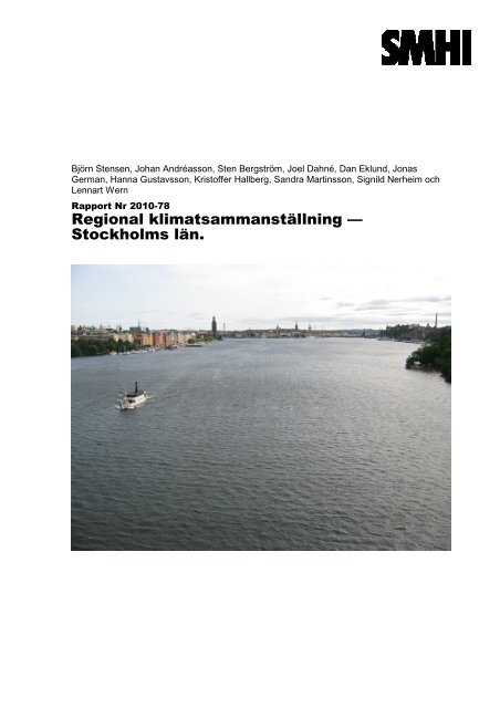 Regional klimatsammanställning — Stockholms län. - Länsstyrelserna