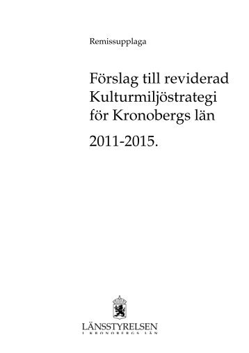 kulturmiljöstrategi 2010.doc - Länsstyrelserna