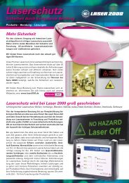 Flyer Laserschutz - Laser 2000 GmbH