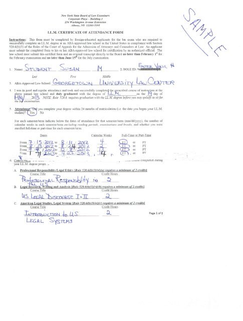 sample ll m certificate of attendance form georgetown certificate of attendance sample