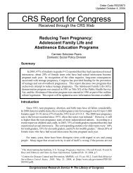 Reducing Teen Pregnancy: Adolescent Family Life and Abstinence ...