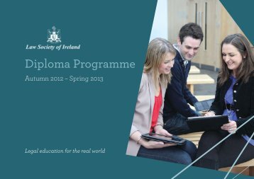 Diploma Programme Prospectus in pdf - Law Society of Ireland