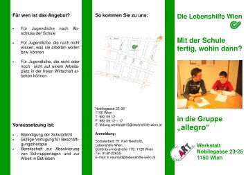 Folder Allegro - Lebenshilfe Wien