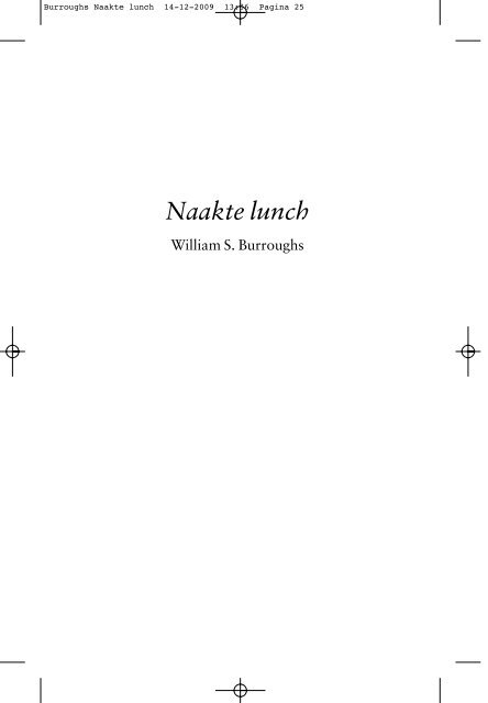 Burroughs Naakte lunch - Lebowski Publishers