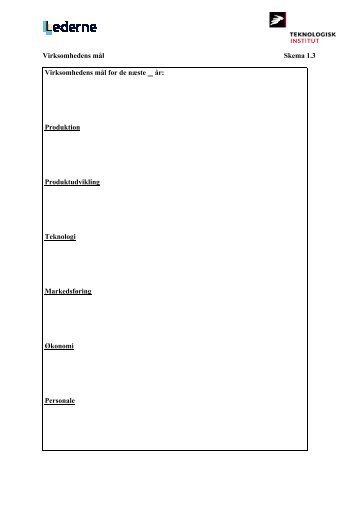 SWOT - analyseskema - Lederne