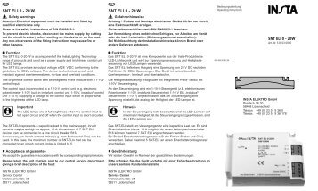 SNT ELI 0 - 20 W SNT ELI 0 - 20 W - Insta Elektro GmbH | Home