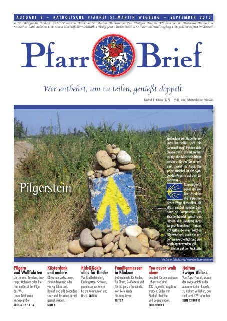 Pfarrbrief September 2013