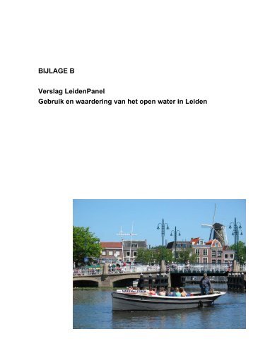 Gebruik en waardering open water - bijlage ... - Gemeente Leiden