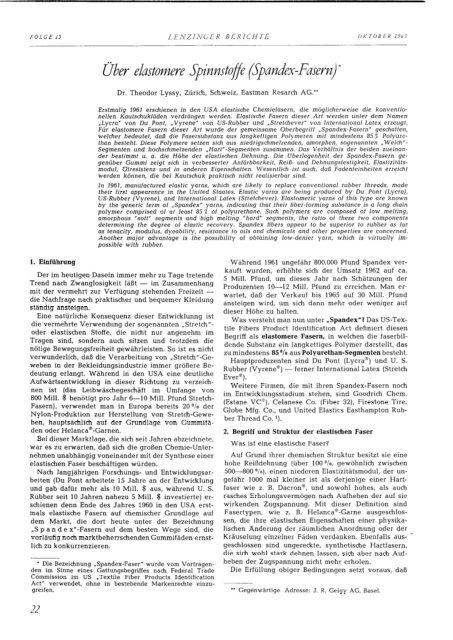 Spandex Fasern Lenzing Spandex Fasern Lenzing