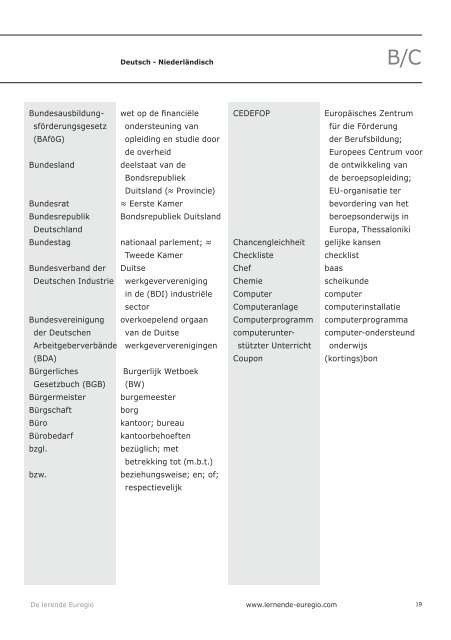 Woordenboek Detailhandel - Lerende Euregio