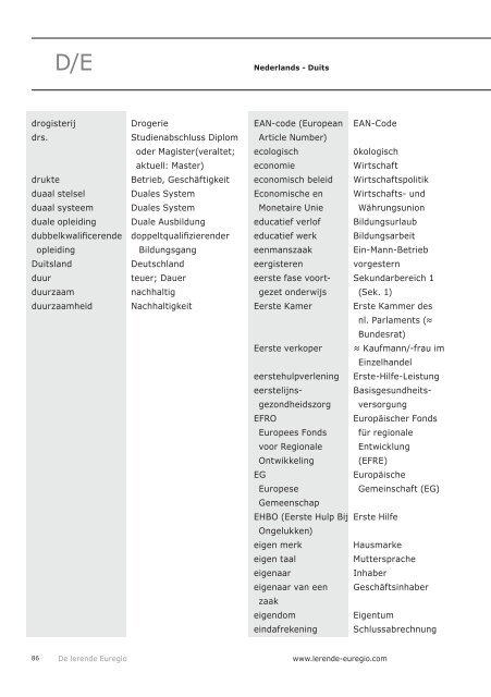 Woordenboek Detailhandel - Lerende Euregio