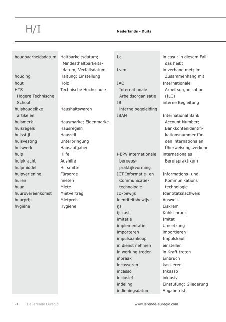 Woordenboek Detailhandel - Lerende Euregio