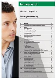 Modul 2, Kapitel 3: Bildungsmarketing (pdf) - Lernwerkstatt Olten