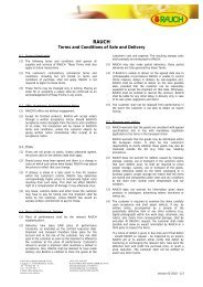 Terms and Conditions of Sale and Delivery