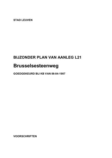 Voorschriften BPA Brusselsesteenweg, L21 [ PDF, 44 ... - Stad Leuven