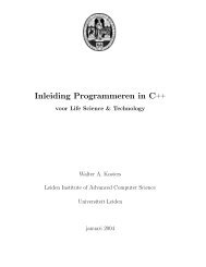 Inleiding Programmeren in C++ - Liacs