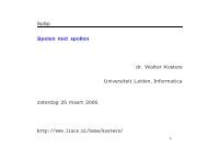 SpSp Spelen met spellen dr. Walter Kosters Universiteit ... - Liacs