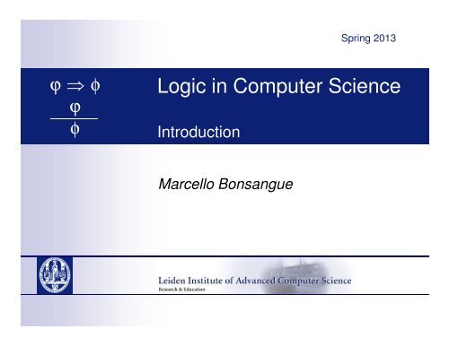 Logic in Computer Science - Liacs