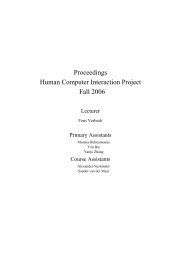 Final Papers for Human Computer Interaction (HCI) Practical ... - Liacs