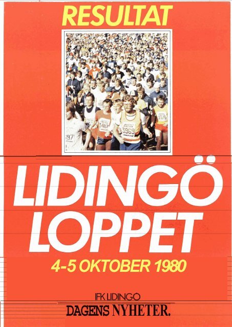 4-5 OKTOBER 1980 - Lidingöloppet