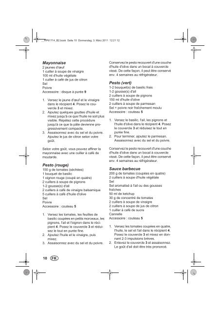 Hachoir multifonction SMZ 400 A1 - Lidl Service Website