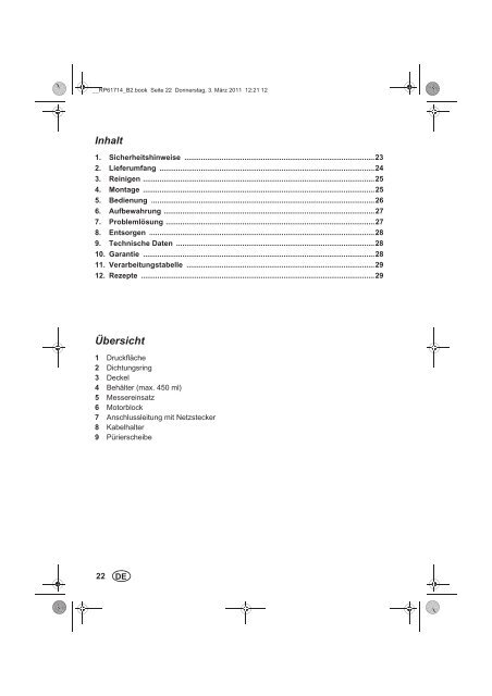 Hachoir multifonction SMZ 400 A1 - Lidl Service Website