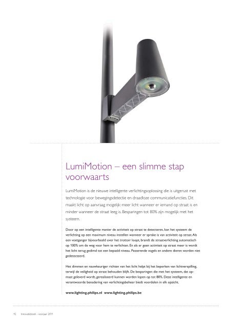 Innovatieboek – voorjaar 2011 - Philips Lighting