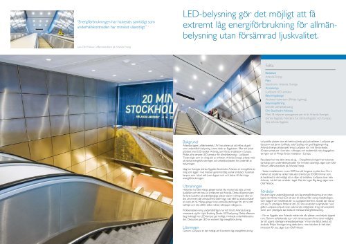 Projekt Arlanda Flygplats - Philips Lighting