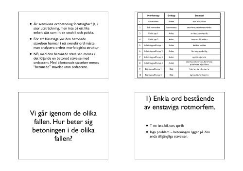 Prosodi – talets rytm och melodi Prosodi och prosodiska drag