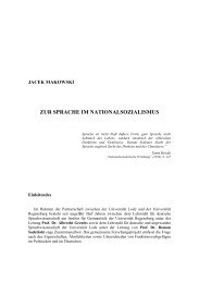 ZUR SPRACHE IM NATIONALSOZIALISMUS