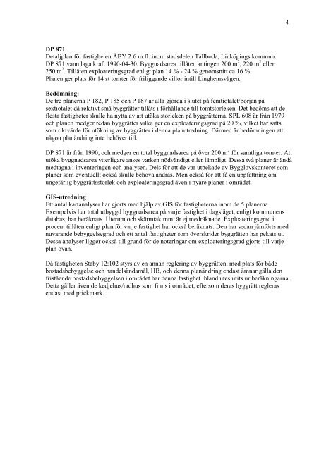 Bilaga - utredning - Linköpings kommun
